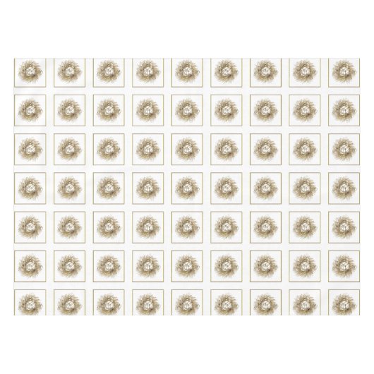 GoldKranz-frohe Weihnacht-Tischdecke Tischdecke (Vorderseite (Horizontal))