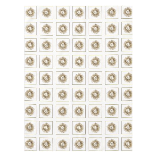 GoldKranz-frohe Weihnacht-Tischdecke Tischdecke (Vorderseite)