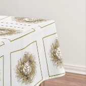 GoldKranz-frohe Weihnacht-Tischdecke Tischdecke (Beispiel)
