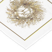 GoldKranz-frohe Weihnachten Kurzer Tischläufer (Ecke)