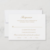Goldkranz-Monogram-Elegante Hochzeit RSVP Karte (Vorderseite)