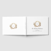Goldkranz-Monogramm-Hochzeit Gästebuch (Voll)