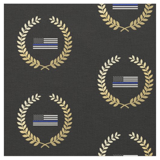 GoldKranz-Polizei kennzeichnet Stoff (Nahaufnahme)