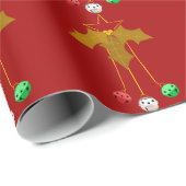 Goldkranz- und Kugelschreiberpapier Geschenkpapier (Rolleneckpunkt)