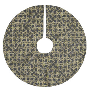 Goldkratzer Golden Modern Glamour Einzigartig Eleg Polyester Weihnachtsbaumdecke