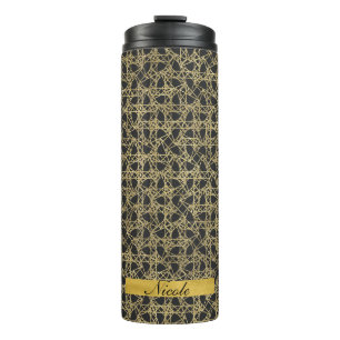 Goldkratzer Golden Modern Glamour Einzigartige Ele Thermosbecher