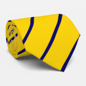 GoldKrawatte mit blauen Streifen Krawatte (Gerollt)