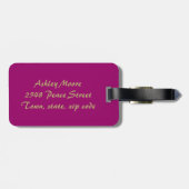 Goldkrebs Gepäckanhänger (Rückseite horizontal)