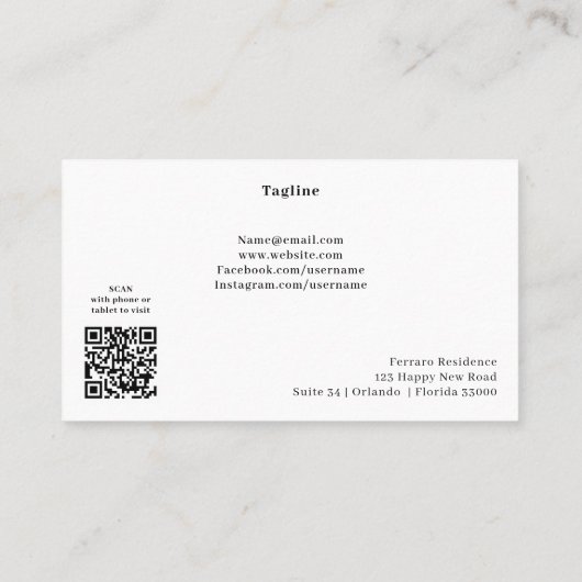 Goldkrebs-Siegel-Coin und QR-Code-Astrologie Visitenkarte (Rückseite)