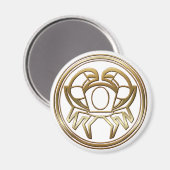 Goldkrebs Zodiac Krebs Astrologie Zeichen Magnet (Vorderseite/Rückseite)