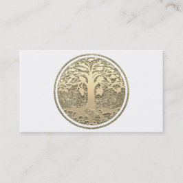 Goldkreis-Baum mit Butterly Visitenkarte