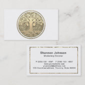 Goldkreis-Baum mit Butterly Visitenkarte (Vorne/Hinten)