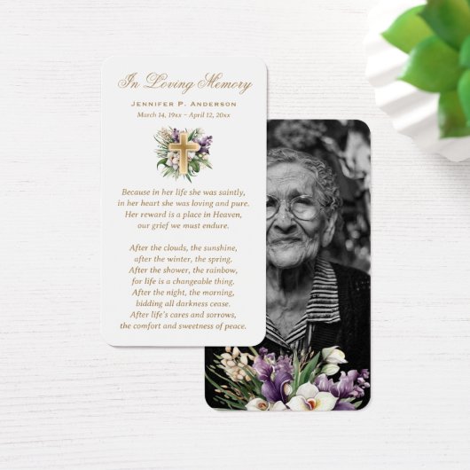 Goldkreuz-Beerdigungskarten (Schreibtisch)