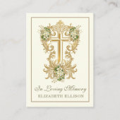 Goldkreuz-Beerdigungskarten Platzkarte (Vorderseite)