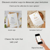 Goldkreuz De Bautizo Spanisches Geschlecht neutral Acryleinladungen