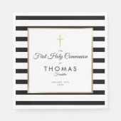 Goldkreuz Erste Heilige Kommune Serviette (Vorderseite)