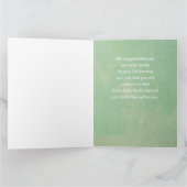 Goldkreuz Eukalyptus Christening Karte (Innenseite)