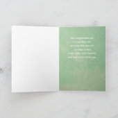 Goldkreuz Eukalyptus-Taufe Karte (Innenseite)