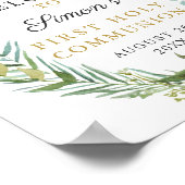 Goldkreuz Grünkranz Erste Heilige Kommune Poster (Ecke)