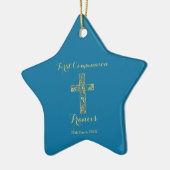 Goldkreuz Keramik Ornament (Links)