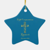 Goldkreuz Keramik Ornament (Hinten)