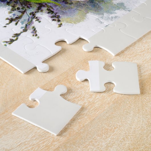 Goldkreuz mit weißer Blume Puzzle (Seite)