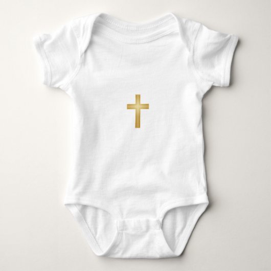 Goldkreuz/Ostern Baby Strampler (Vorderseite)