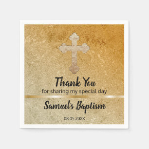 Goldkreuz-Taufbuch Serviette