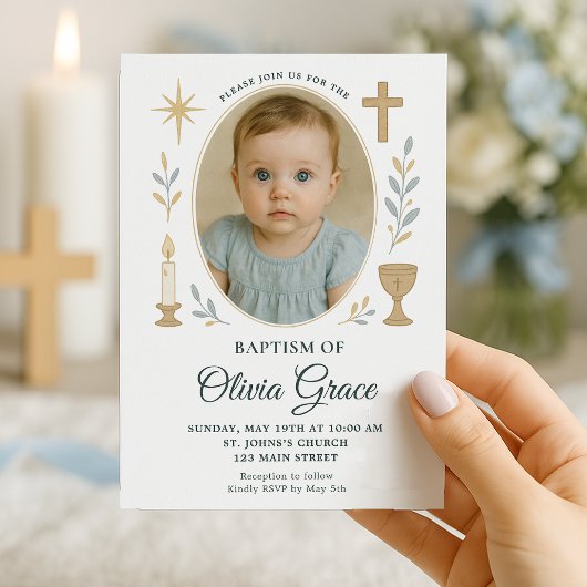 Goldkreuz-Taufen Einladung