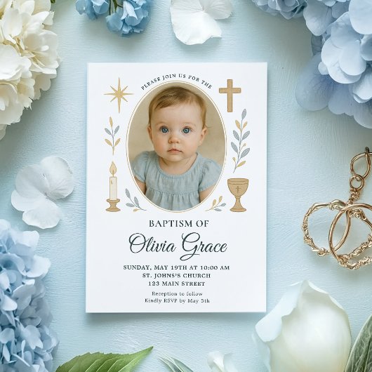 Goldkreuz-Taufen Einladung