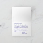 Goldkreuz und Chalice Katholische Hochzeit Dankeskarte (Innenseite)