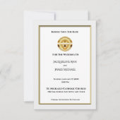 Goldkreuz und Chalice Katholische Hochzeit Save The Date (Vorderseite)