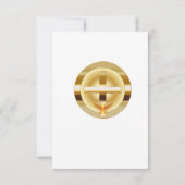 Goldkreuz und Chalice Katholische Hochzeit Save The Date (Rückseite)