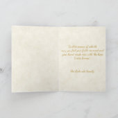 Goldkreuz und rosa Rosen - Gewohnter Ostern Karte (Innenseite)