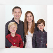 Goldkreuz Weihnachtsfoto-Vorlage Dreifach Gefaltete Urlaubskarte (Innenseite Mitte)