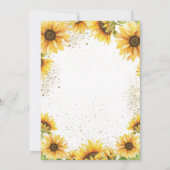 Goldkreuzblumen Taufe Einladung (Rückseite)