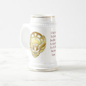 GoldKrieger spartanischer Stein Bierglas (Vorderseite Links)