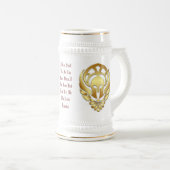 GoldKrieger spartanischer Stein Bierglas (VorderseiteRechts)