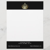 Goldkrone auf schwarzem Hintergrund Briefbogen (Vorderseite)