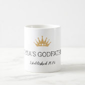 Goldkrone Jahr der Weihnachtsfeier Godvaters Kaffeetasse (Mittel)