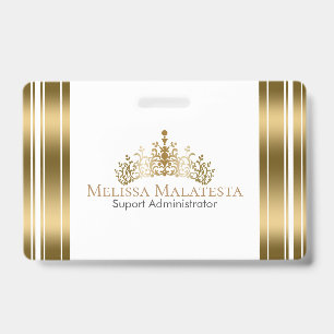 Goldkrone & Streifen modernes Design Ausweis