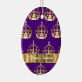 Goldkronen auf Lila Keramikornament (Rechts)