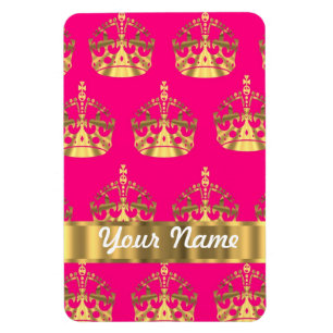 Goldkronen auf Pink Magnet