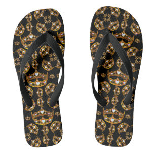 Goldkronen-Goldkronen-Flip-Flops Badesandalen
