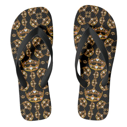 Goldkronen-Goldkronen-Flip-Flops Badesandalen (Fußbett)