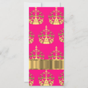 Goldkronen in heißen rosa