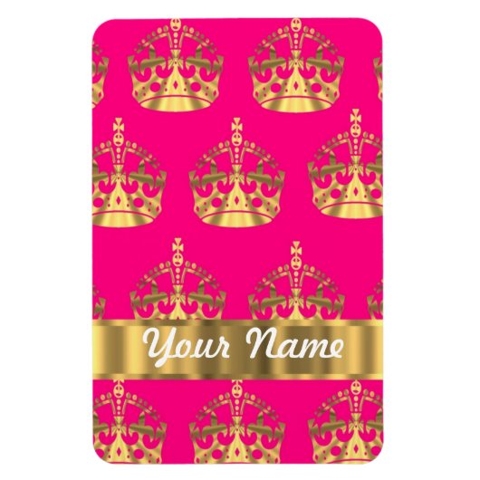 Goldkronen in heißen rosa magnet (Vertikal)