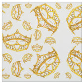 Goldkronen-Kronen-Tuch Stoff (Muster)
