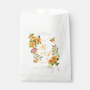 Goldkronen-Monogramm-Hochzeit Geschenktütchen