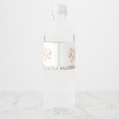 Goldkronen-Prinzessin-Girl 1. Geburtstag Wasserflaschenetikett (Rückseite)